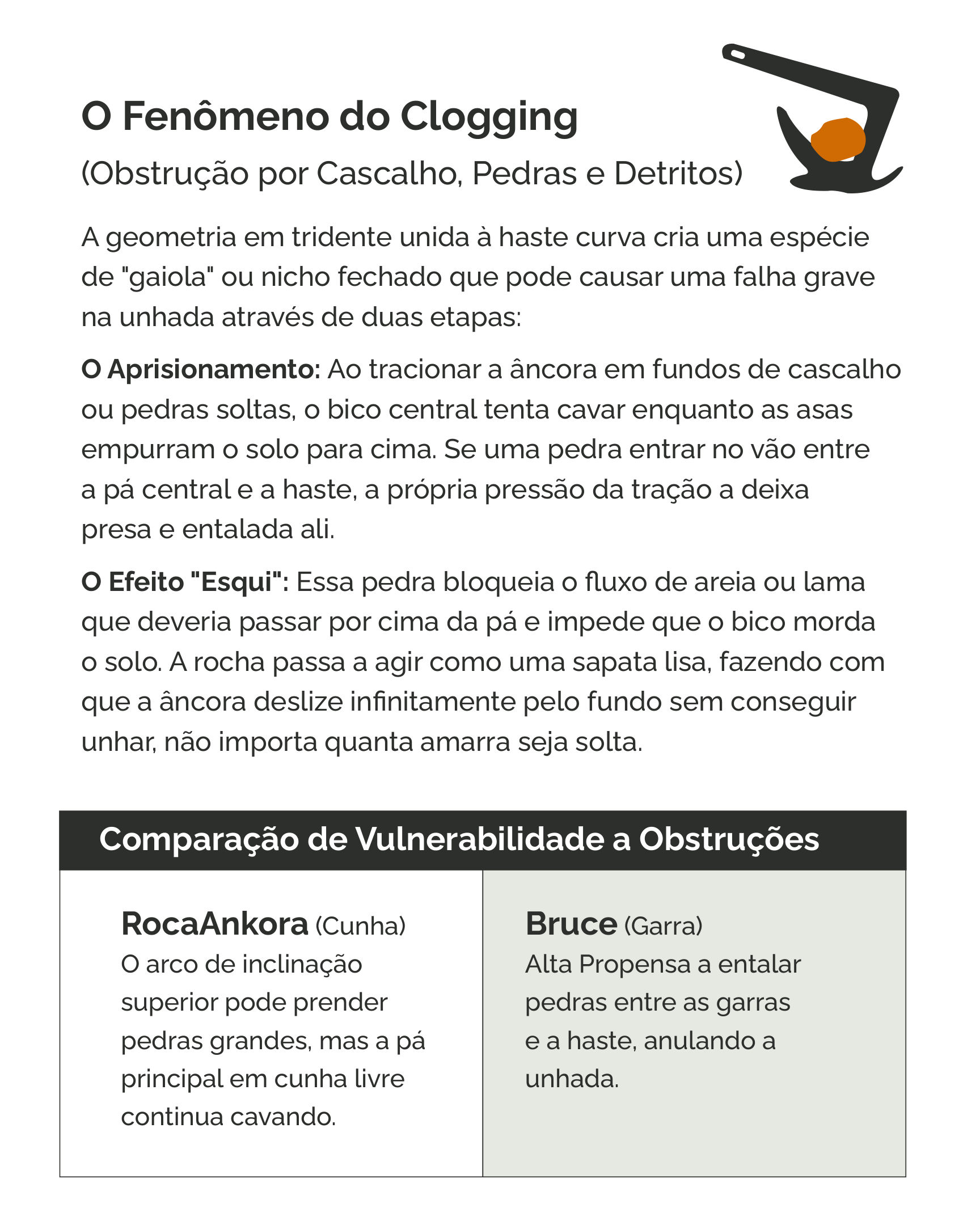 O fenômeno do clogging: obstrução por cascalho, pedras e detritos