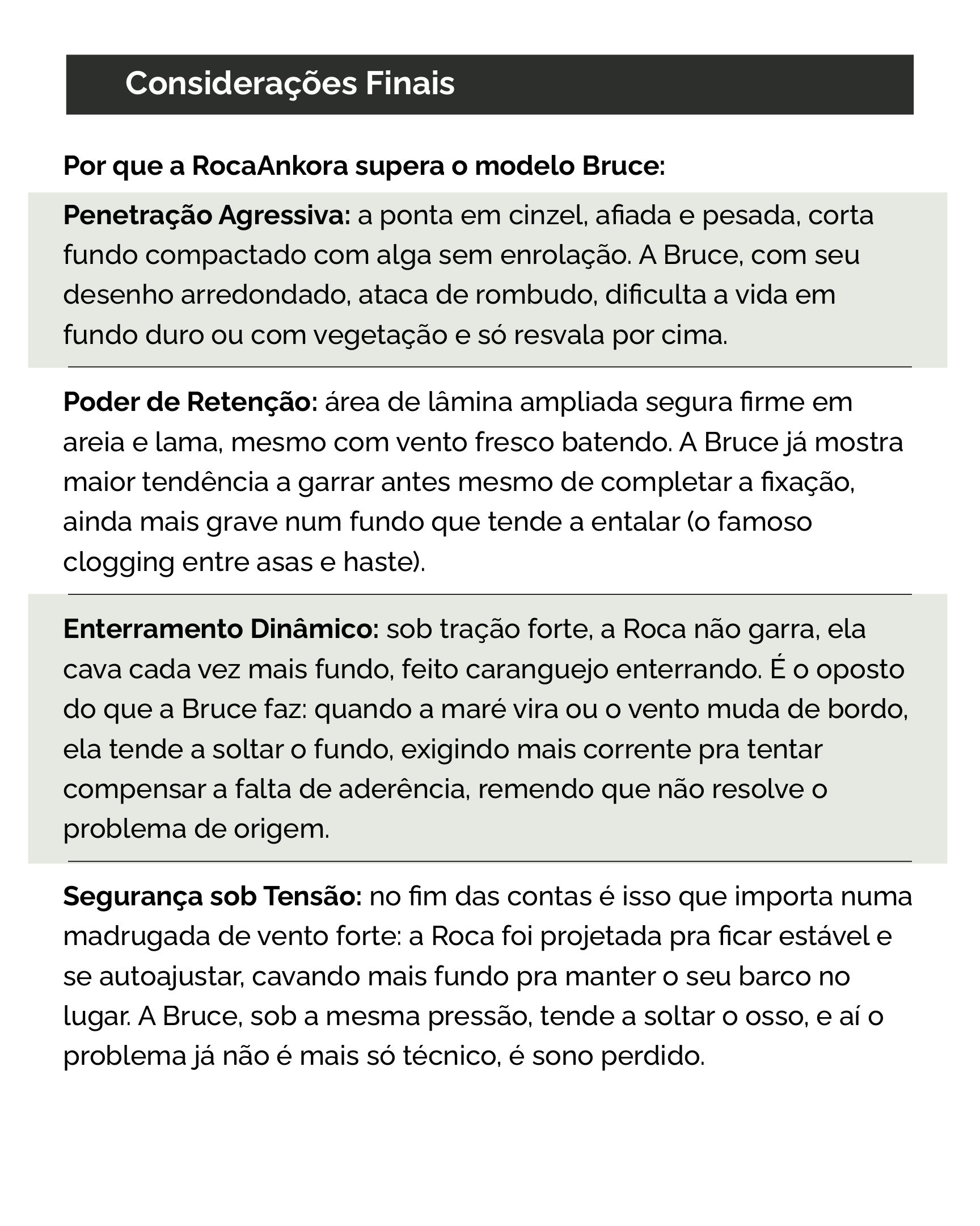 Por que a RocaAnkora supera o modelo Bruce: penetração agressiva e poder de retenção